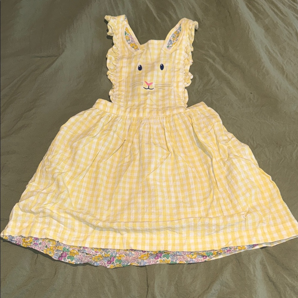 Boden Yellow Striped Floral Dress
